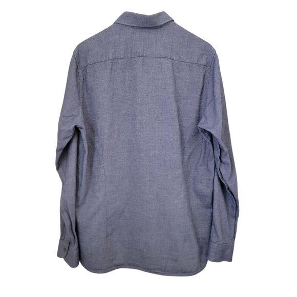 Ted Baker London Blue Herringbone Long Sleeve Button-Down Shirt Men's Sz 5 (XL) - Picture 2 of 7